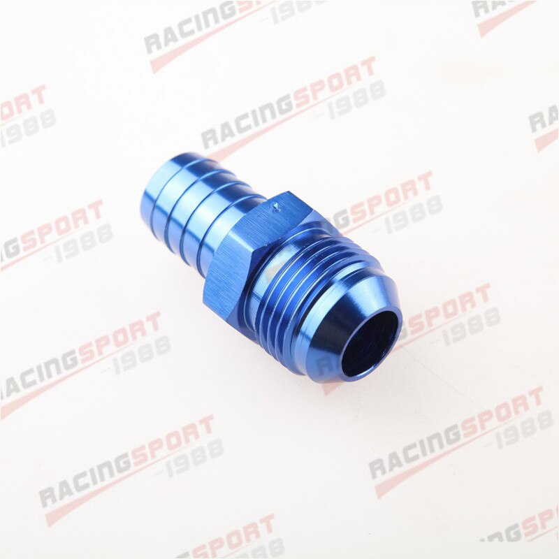 Straight AN12 AN-12 to 10mm Barb Fitting Adapter Fuel Line Aluminum Alloys blue
