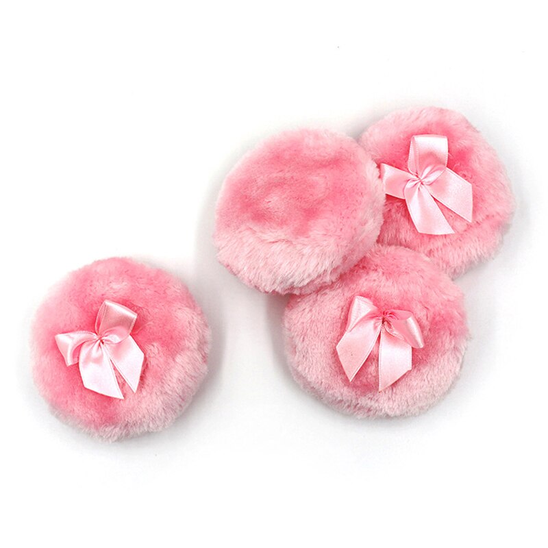 1Pc Cute Powder Puffs Fluffy Plush Comfortable Dusting Soft Blending Body Puff For Foundation Beauty Makeup Pink