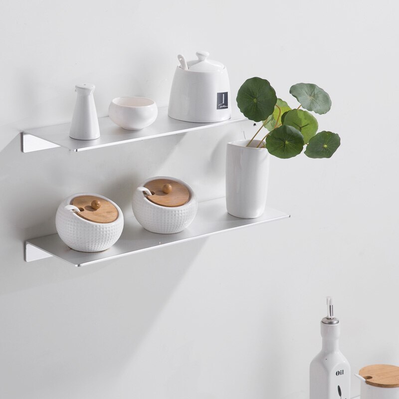 Zwarte ruimte aluminium badkamerplanken enkele laag plank shampoo plank keukenplank badkamerrek