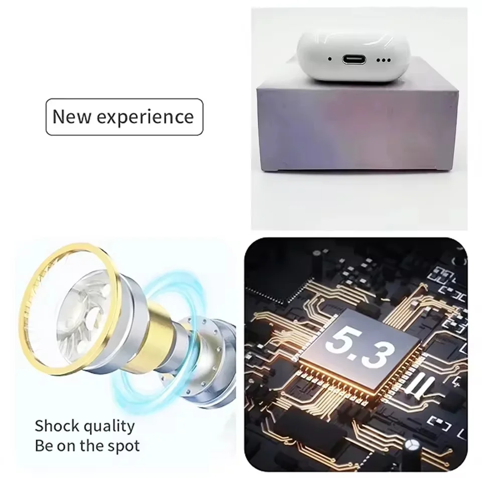 2025 iOS 18 ANC Air4 draadloze Bluetooth-hoofdtelefoon met actieve ruisonderdrukking USB C Type Stereo Sport TWS-oortelefoon