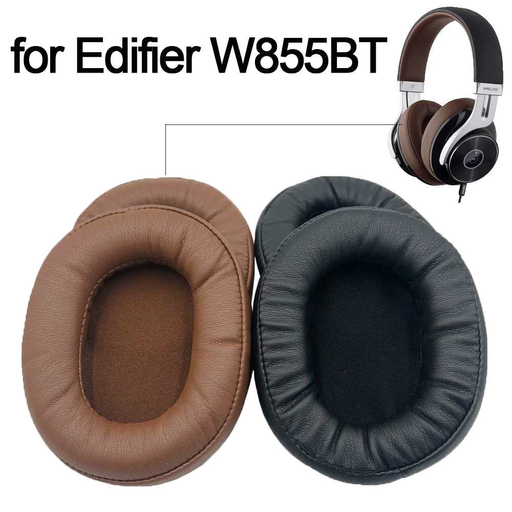 1 par øreputer til edifier  w855 w855bt bt w -855bt 855 headset hodetelefoner øreklokke pute erstatning øreputer erme skinn