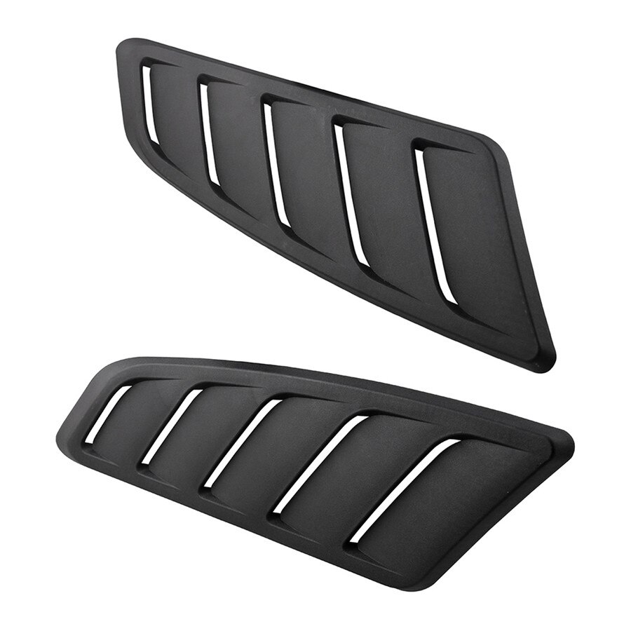 Pair Car Air Intake Scoop Bonnet Hood Front Hood Vent Black ABS Plastic For Ford Mustang