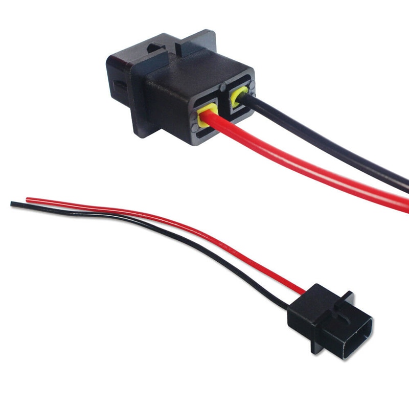 GTinthebox 2pcs P13W PSX26 Male Socket Extension Wiring Harness Adapter For DRL Headlights