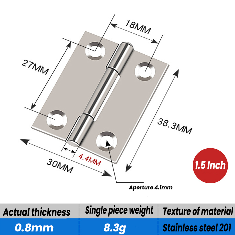 5 Stücke Edelstahl Scharniere Türverbinder Universal- Möbel Hause Edelstahl Scharnier Fenster Schrank Hardware- Zubehör: Armee Grün