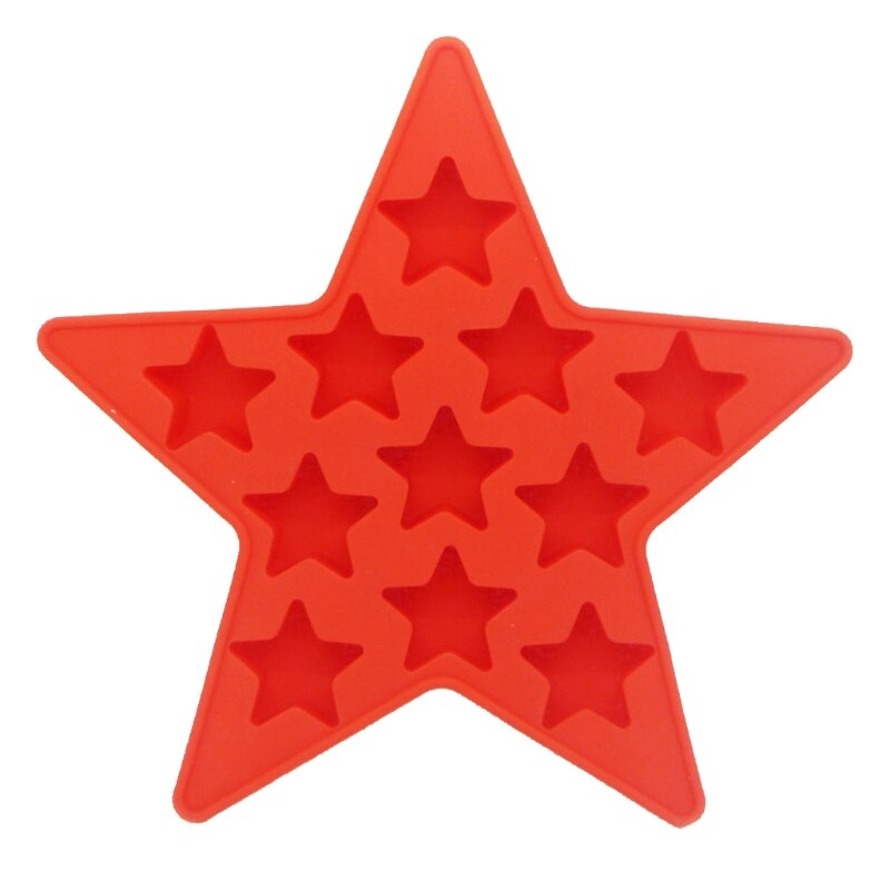 Cinco estrelas legal silicone gelo cubo bandeja congelar molde mini estrela pingente resina moldes 54dc