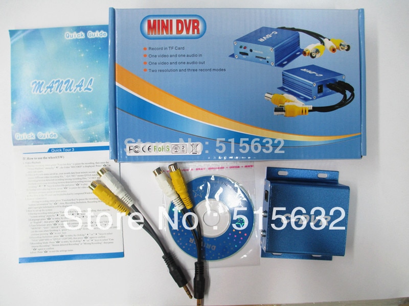 Surveillance camera adapter CCTV Mini C-DVR Video/Audio Recorder Bewegingsdetectie Tf-kaart Recorder MINI DVR