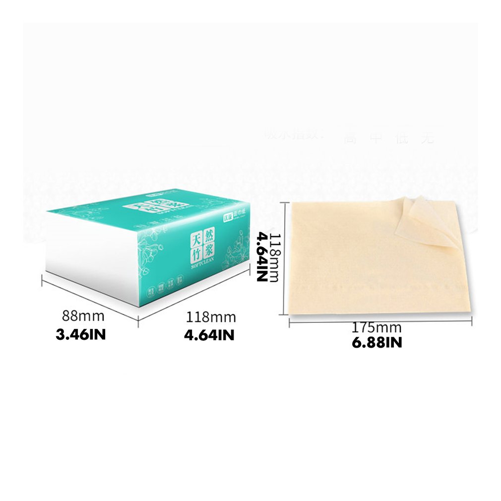 Pure pulp, natuurlijk gekleurd pomppapier, geen toegevoegde papieren handdoeken, huishoudpapier, natuurlijke bamboepulp, gezichtstissues