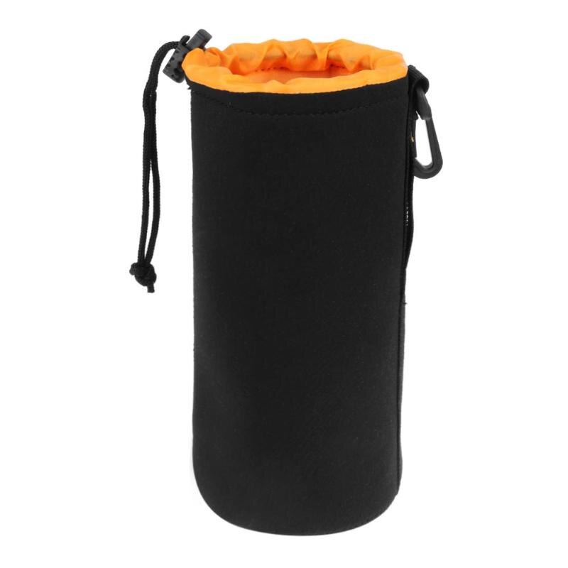 Camera Lens Pouch Bag Neoprene Waterproof Soft Video Full Size S M L XL Camera Lens Fleece Drawstring Protector: Yellow XL