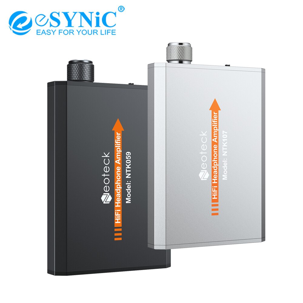 ESYNiC amplificatore per cuffie HiFi 16-150mu portatile con Jack AUX da 3.5mm interruttore di guadagno amplificatore di potenza per auricolari per telefono cellulare MP3/4