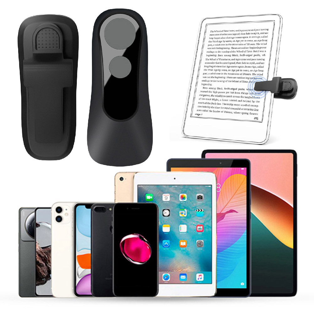 RF Remote Control Page Turner Clicker for iPad Tablets Kindle and EReaders Ideal for Comfortable Hands Free Reading