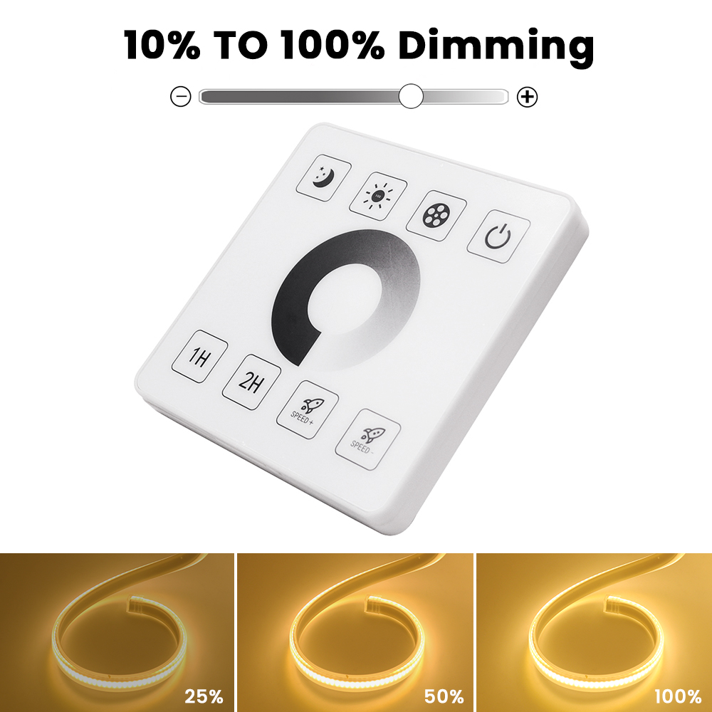 LED Dimmer Regler IR Fernbedienung/Tuya WIFI/Bluetooth/RF berühren Tafel Für 8MM PCB 110V 220V 288Leds/m 360LEDs/m Keine Drähte Kolben Streifen