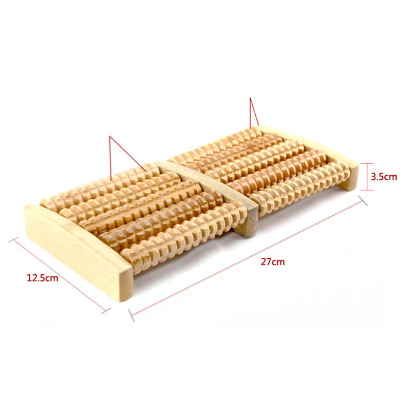 5 rå træ fodrulle træ sundhedspleje massageador zoneterapi relax relief massager spa anti cellulite fod massager