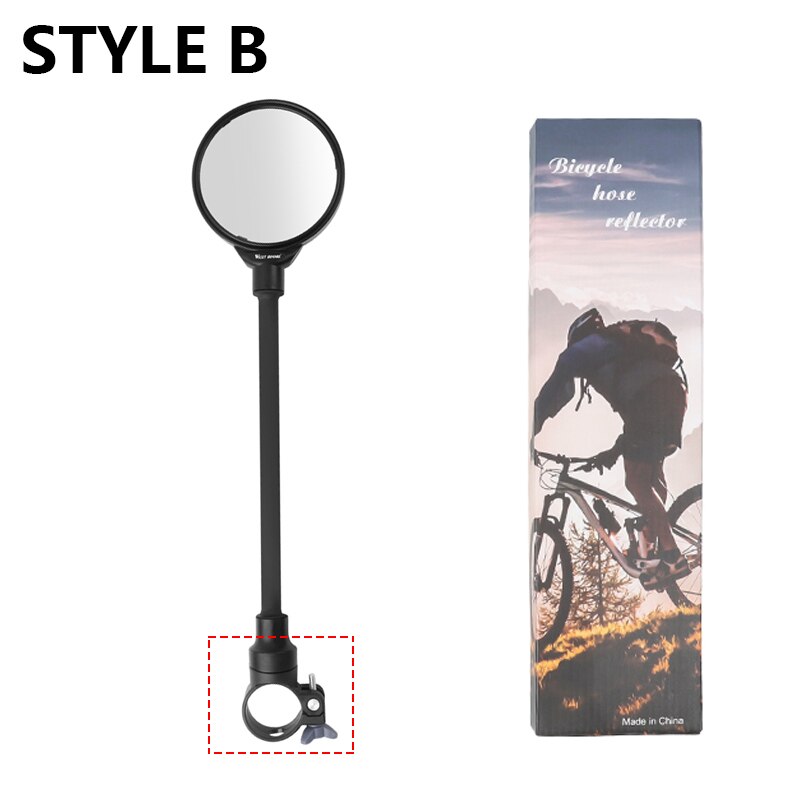 Sykkelspeil tilbehør bredt utvalg vinkelspeil for sykkelstyre speil rotasjonssyklus bakspeil for off road,mtb: Stil  b 1 stk