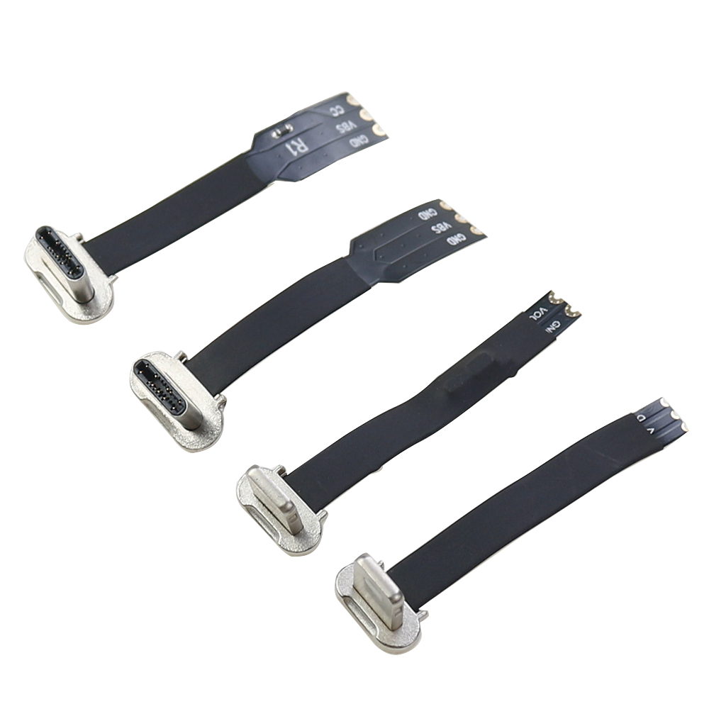 USB C tipo C FPC 2 pines 3 pines con resistencia R1 Cable plano suave Cable de carga macho extensión de Cable de carga de carga rápida para teléfono