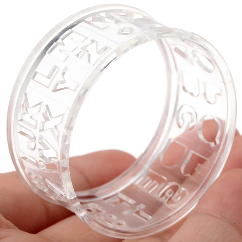 Golf Ball Liner Marker Drawing Sign Alignment Stencil Template Monogrammer Alphabet Letter Line Marker Tool Transparent Plastic