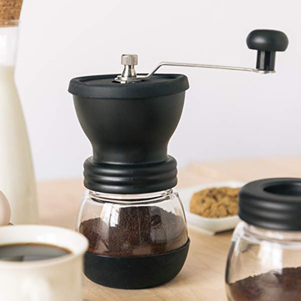 Washable Coffee Bean Grinder Manual Coffee Grinder Cafe Fortified Glass Portable Durable Spice Grinder Coffee Mill Grinder
