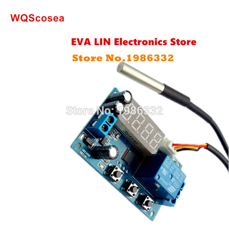 12V High precision Intelligent Thermoregulator Thermostat Temperature Controller DS18B20 Sensor Delay Timer Time Relay Switch