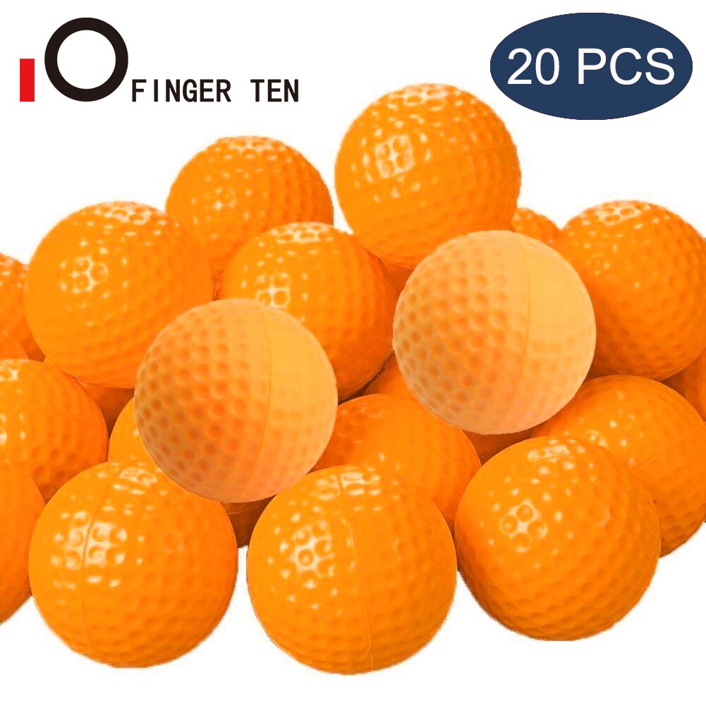 20Pcs PU Elastic Golf Balls Outdoor Indoor Light Foam Sponge Practice Soft Ball Sport Training Accessories: Orange 20Pcs