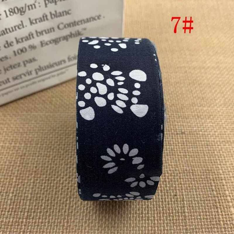 10 yardas de flores impresas algodón gasa telas borde cinta para manualidades de costura hágalo usted mismo diagonal encuadernación tela embalaje Decoración: 7