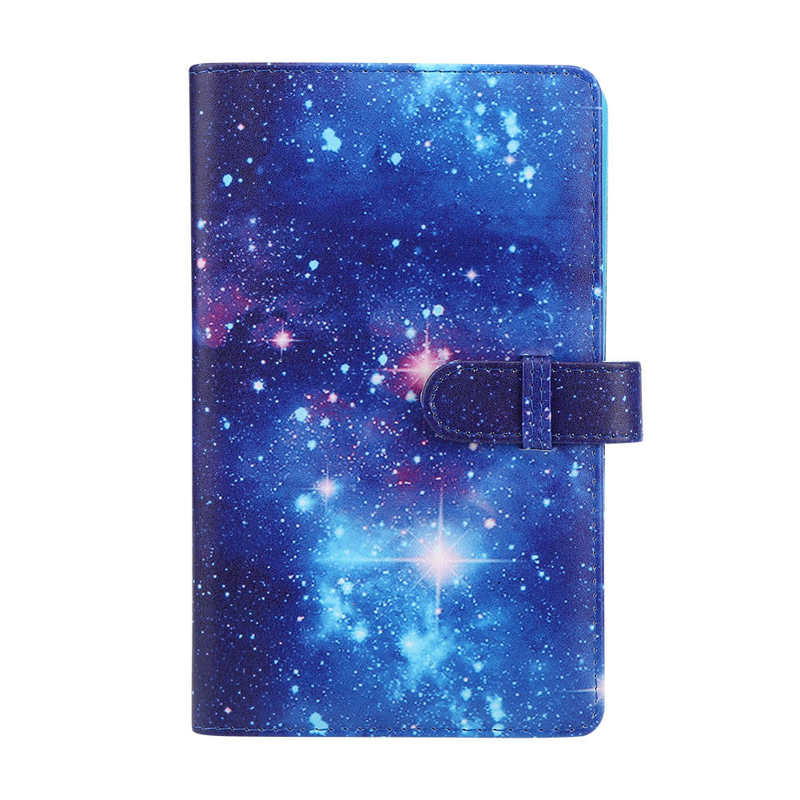 Álbum de fotos con 96 bolsillos, álbum de foto de cámara instantánea para recoger billetes de película, tarjetas de visita, Etc.: Shining starry sky