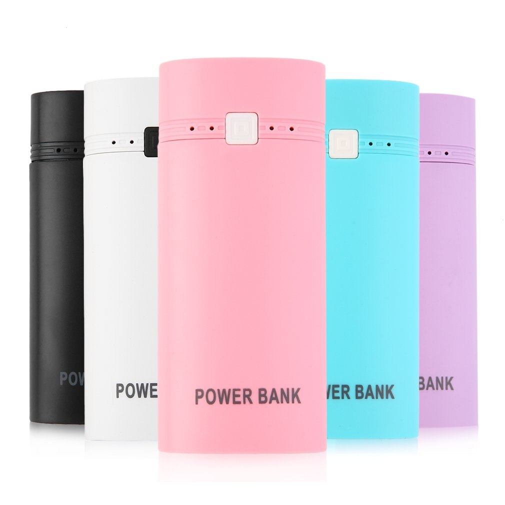5600mAh Caso Banco de Potência Kit 2x18650 Shell Caixa De Banco Do Poder de Bateria Portátil com Saída USB & Indicador para o iphone sem Bateria
