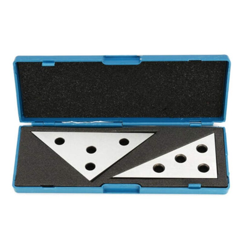 Solid Angle Plate Set with 4 Holes Triangle Angle Block Machinist Measurement