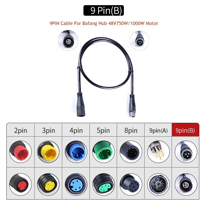 E-bike Cable For Bafang/8FUN Motor Kits Gear Sensor USB Programming Hydraulic Brake Sensor Display 5PIN Brake 3pin 1T4 1T2: 9PIN TypeB 90cm