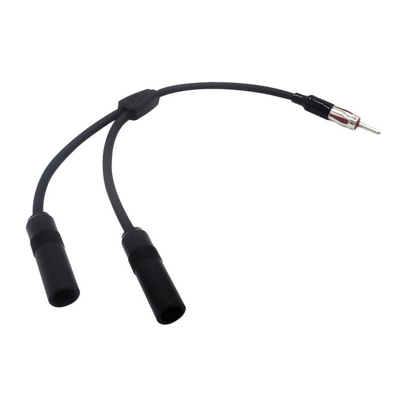 Car Antenna Cable Adapter Aluminum Plug In 1 For 2 Radio Antenna Extension Cable Product