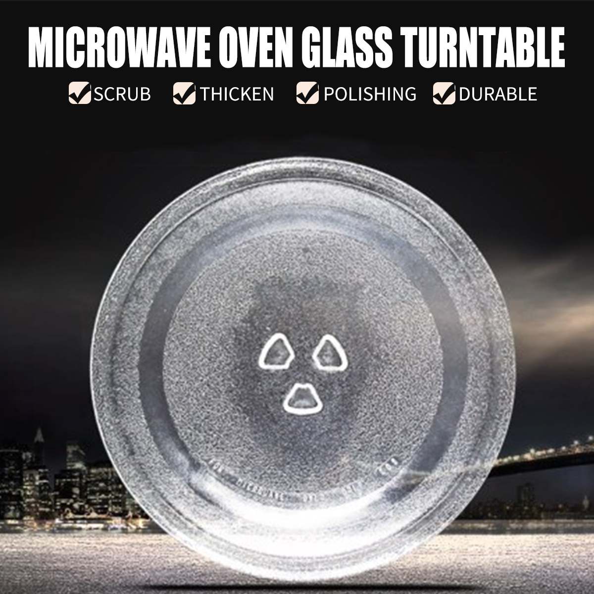 245mm Univeral Microwave Oven Glass Turntable Plate Platter Suits for Midea and Many Brand Thicken