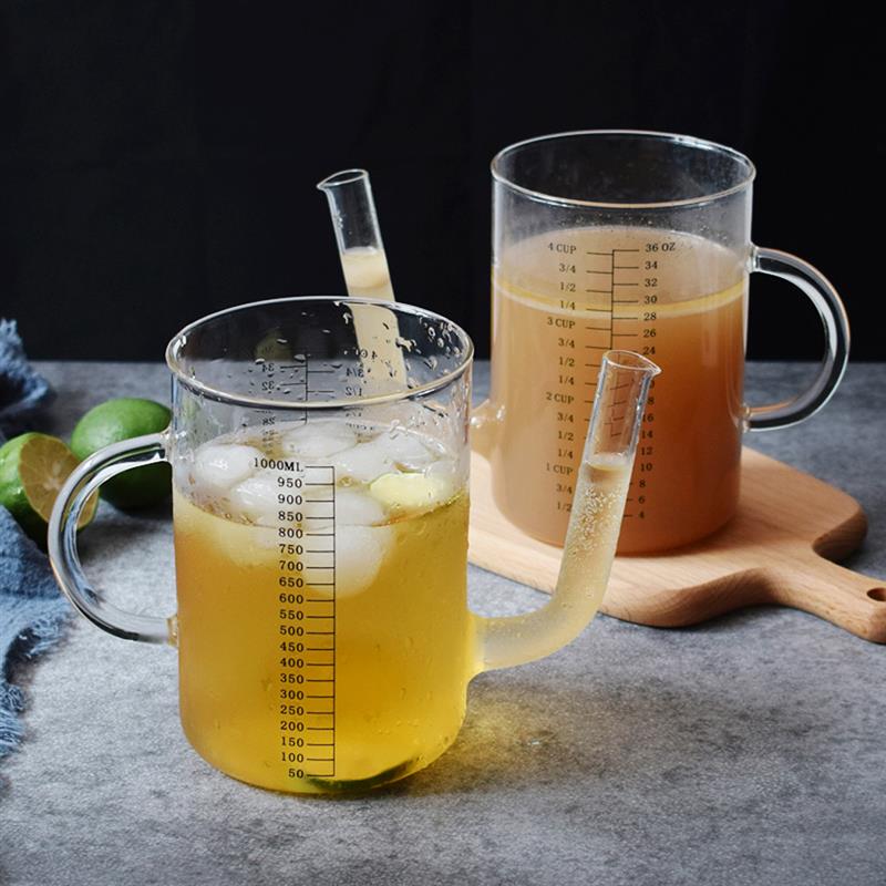 34 unzen Öl Wasser Trennung Tasse Fett Separator Wärme Beständig Öl Topf Multi Abschluss transparent Große Kapazität Messbecher