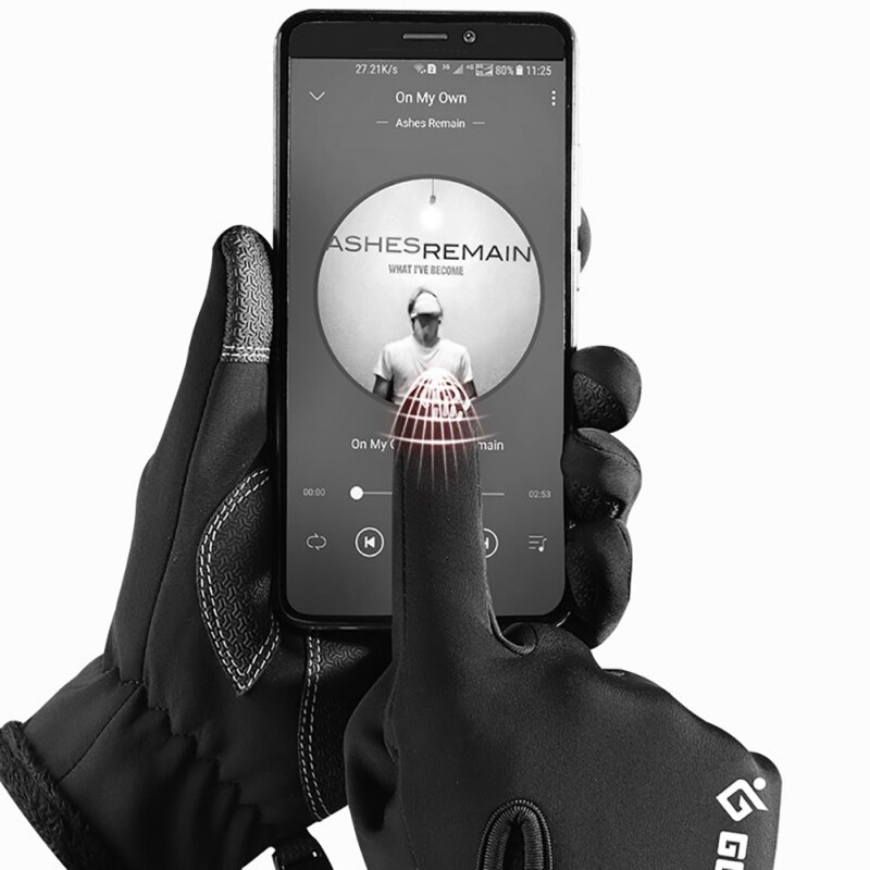 Guanti termici caldi invernali Touchscreen per biciclette guanti a dito pieno campeggio esterno escursionismo moto guanti antivento impermeabili #