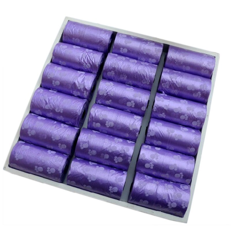 10 rolls=150pcs Degradable Pet Dog Waste Poop Bag With Paw Printing Doggy Bag Shit picking bags: Z