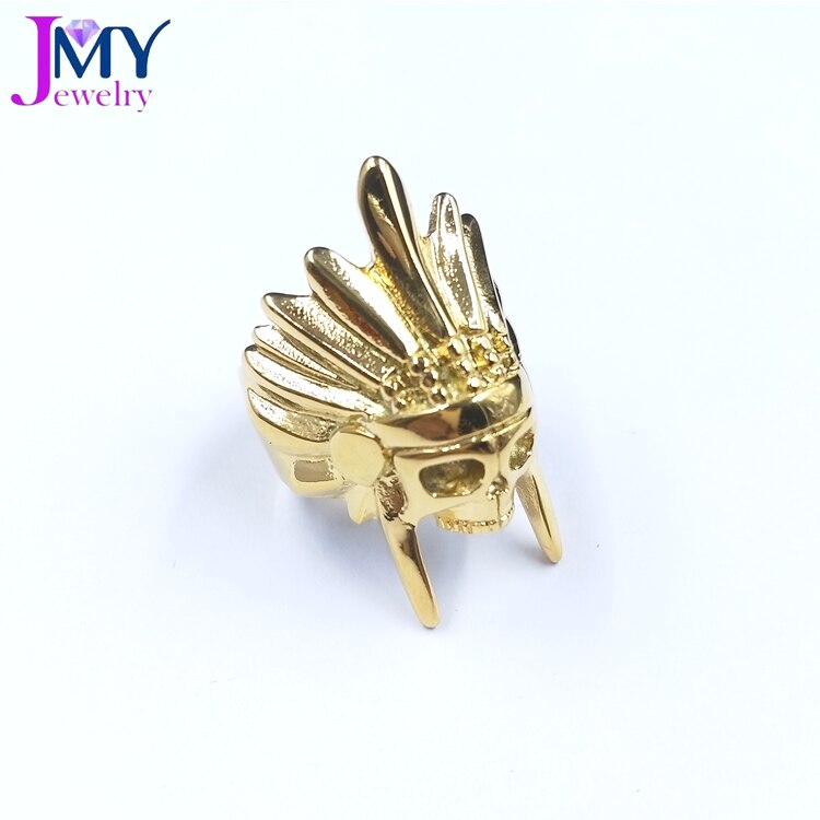Hoge vintage retro heren roestvrij staal amerikaanse india persoon stijl ringen stempel indianen symbool patroon ringen voor mannen