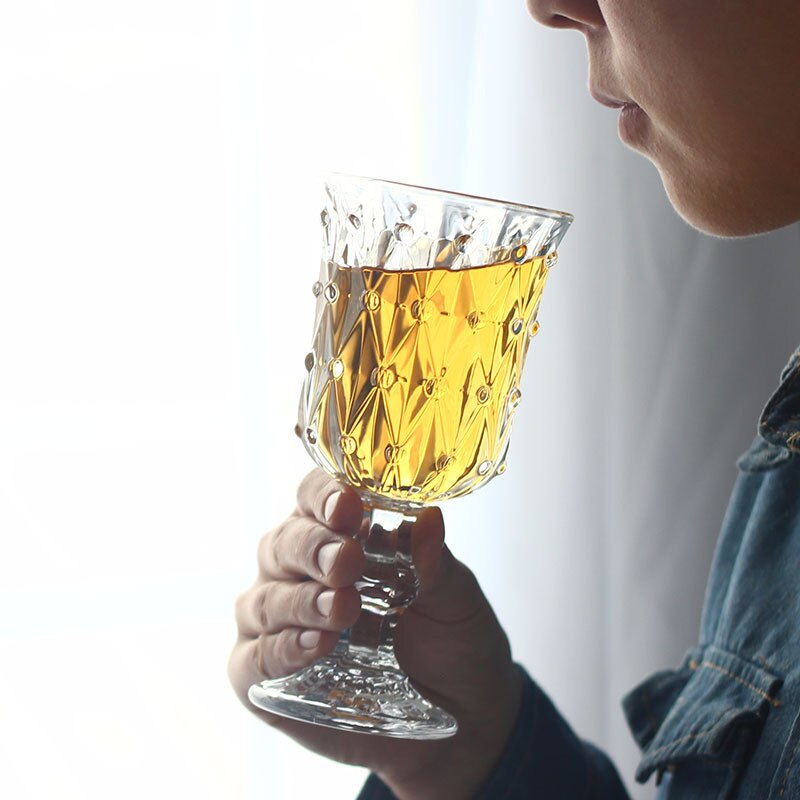 2 st vinglas blyfritt klar diamantgraverad rödvinsbägare hembar fest champagne cocktailglas kopp drinkware 200ml