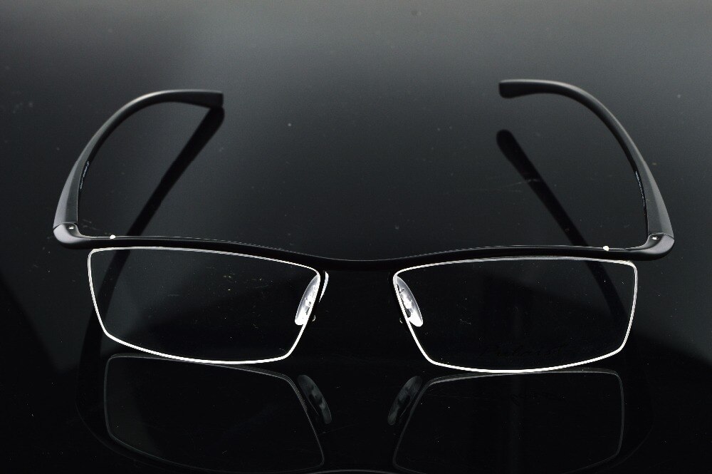 Luxe heren titanium zwarte halfrand merk leesbril  +1 +1.5 +2 +2.5 +3 +3.5 +4 +4.5 +5