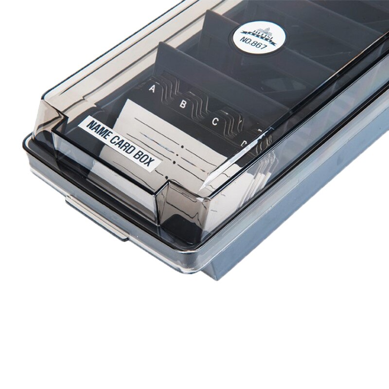 Abs Zwart Grote Capaciteit Desktop Visitekaartje Bestand Naam Card Case Houder Opbergdoos Organizer Office Thuisgebruik