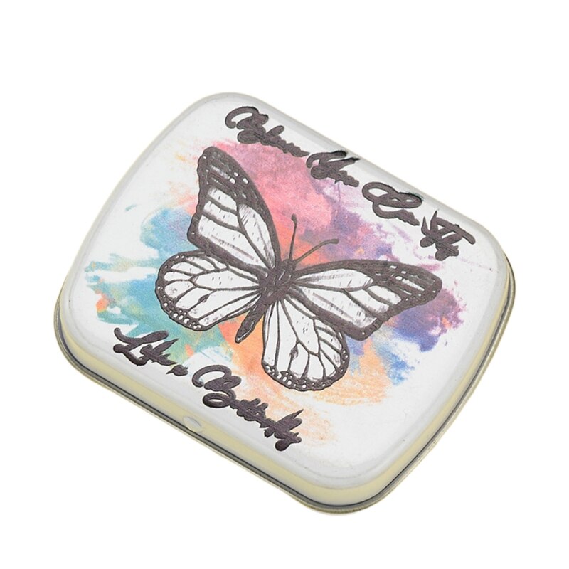 2022 Lovely Mini Portable Box Metal Rectangular Small Empty Hinged Tins Box Container