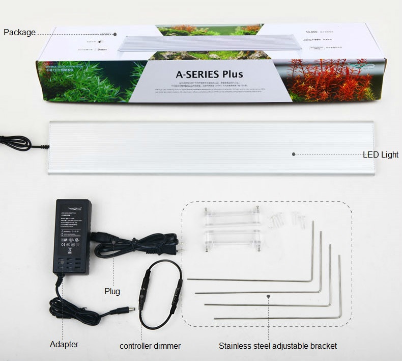 Chihiros-luz LED para acuario serie A Plus controlador inteligente para pecera con enchufe GVE, Commander Sunrise y puesta de sol