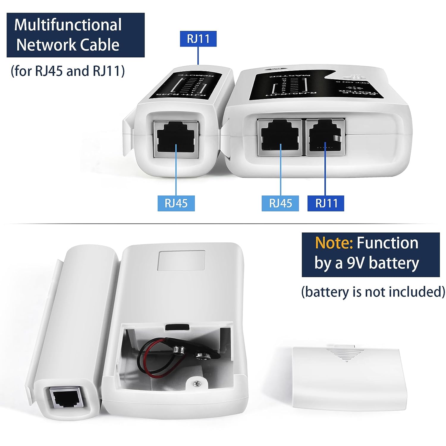 Netzwerk ethernet kabel tester für lan rj45 cat5 cat5e cat6 cat6a cat7 utp/abgeschirmtes kabel und rj11 rj12