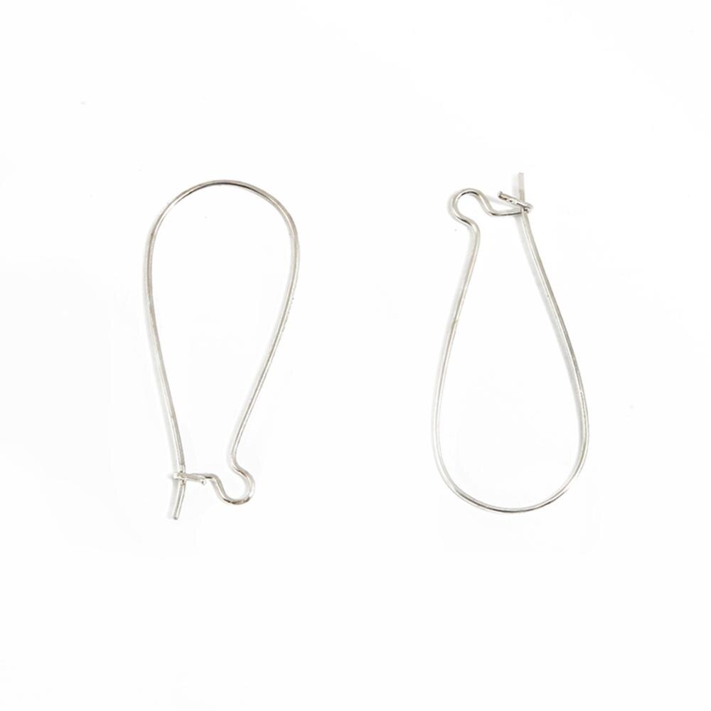 100 pz/lotto 9x1 8mm/11x2 5mm/16x38 millimetri di Bronzo/Oro/Argento Placcato orecchino ganci Dell&#39;orecchino Fili Dell&#39;orecchio di Risultati Dei Monili di DIY Che Fanno: Rhodium / 9x18mm