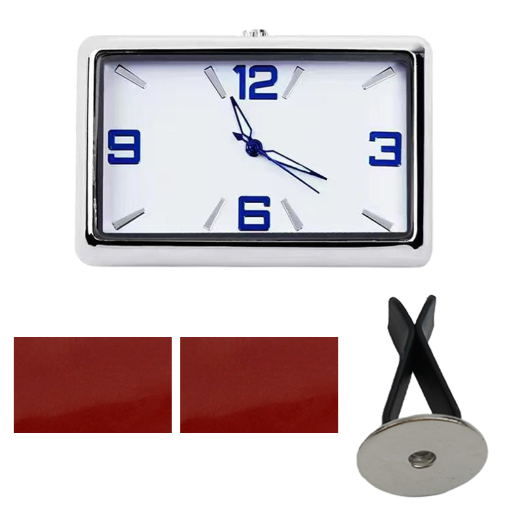 Reloj cuadrado de para coche, pegatina para decoración Interior de coche, Clip de ventilación electrónico autoadhesivo, reloj para coche, horario, pieza de coche: Verde