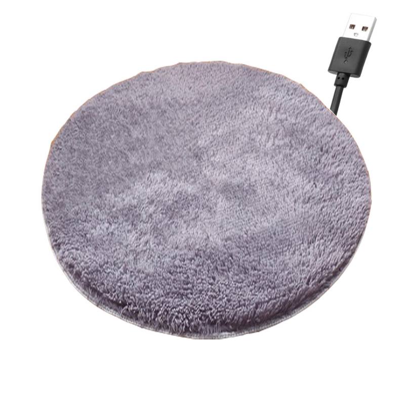 Manta eléctrica termostática de felpa con USB para mascotas (no incluye fuente de alimentación), almohadilla térmica de conservación de energía para gatos: Gris oscuro