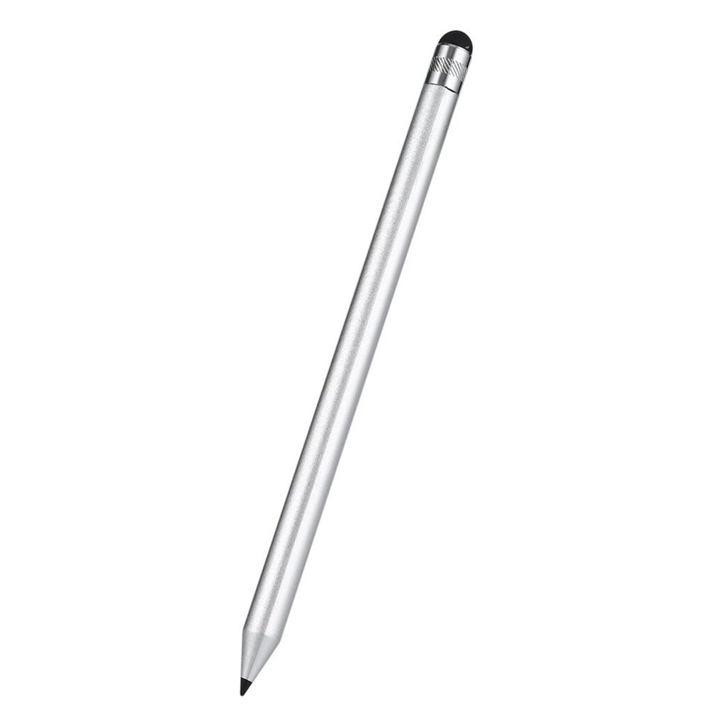 Plastic Pencil Round Stylus Capacitive Penc Stylus Pencil Avoid Finger Fatigue On Any Mobile Phone Tablet: Silver
