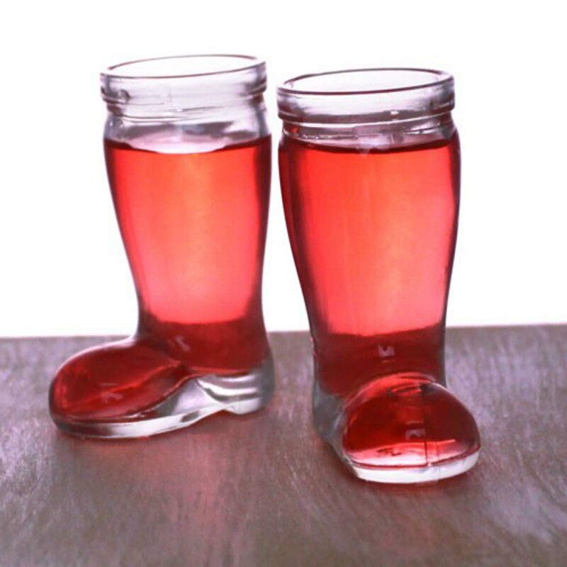 Set  of 6 boot shot klare glasögon för att dricka whisky spritfest 2 oz dricka öl boot das boot