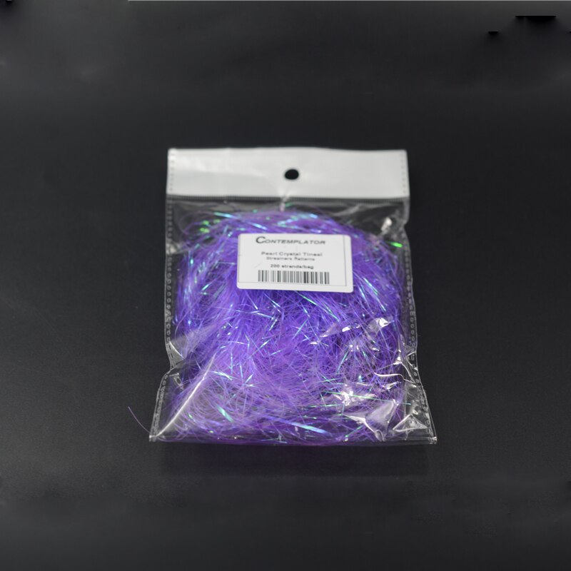 7 väriä perhonsidonta prisma hopealanka kuitu nymfi kääpiöt synteettiset materiaalit kiiltävä kiiltävä todentuntuinen filamentti perhojen vieheiden sitomiseen: Violetti