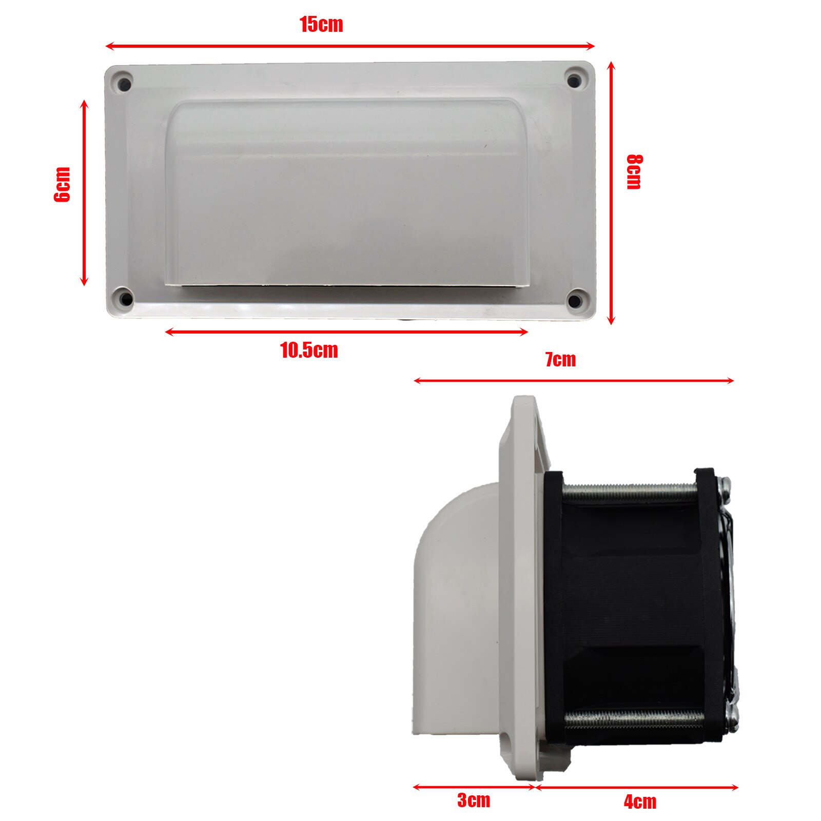 12V 25W Wit Caravan Inner Side Air Cooling Ventilator Vent Uitlaat Ventilatie Voor Rv Boot Marine Yacht lage Ruis Rustige Trip