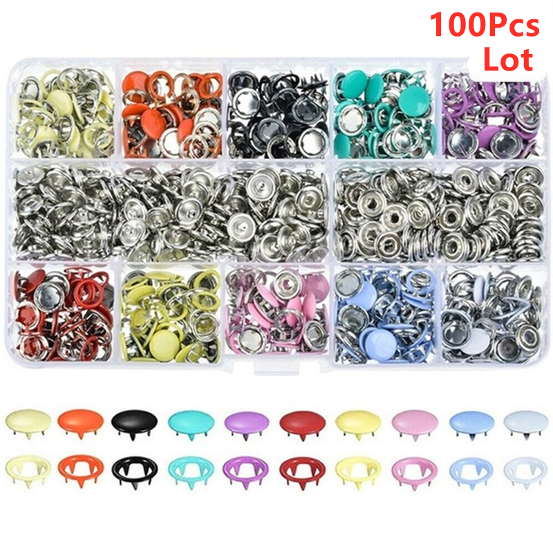 200-440 stücke Kunststoff Druckknopf mit Druckknöpfen Zangen Werkzeug Kit Organizer Container Druck Naht Druckknopf Druckknöpfen werkzeuge: Size J