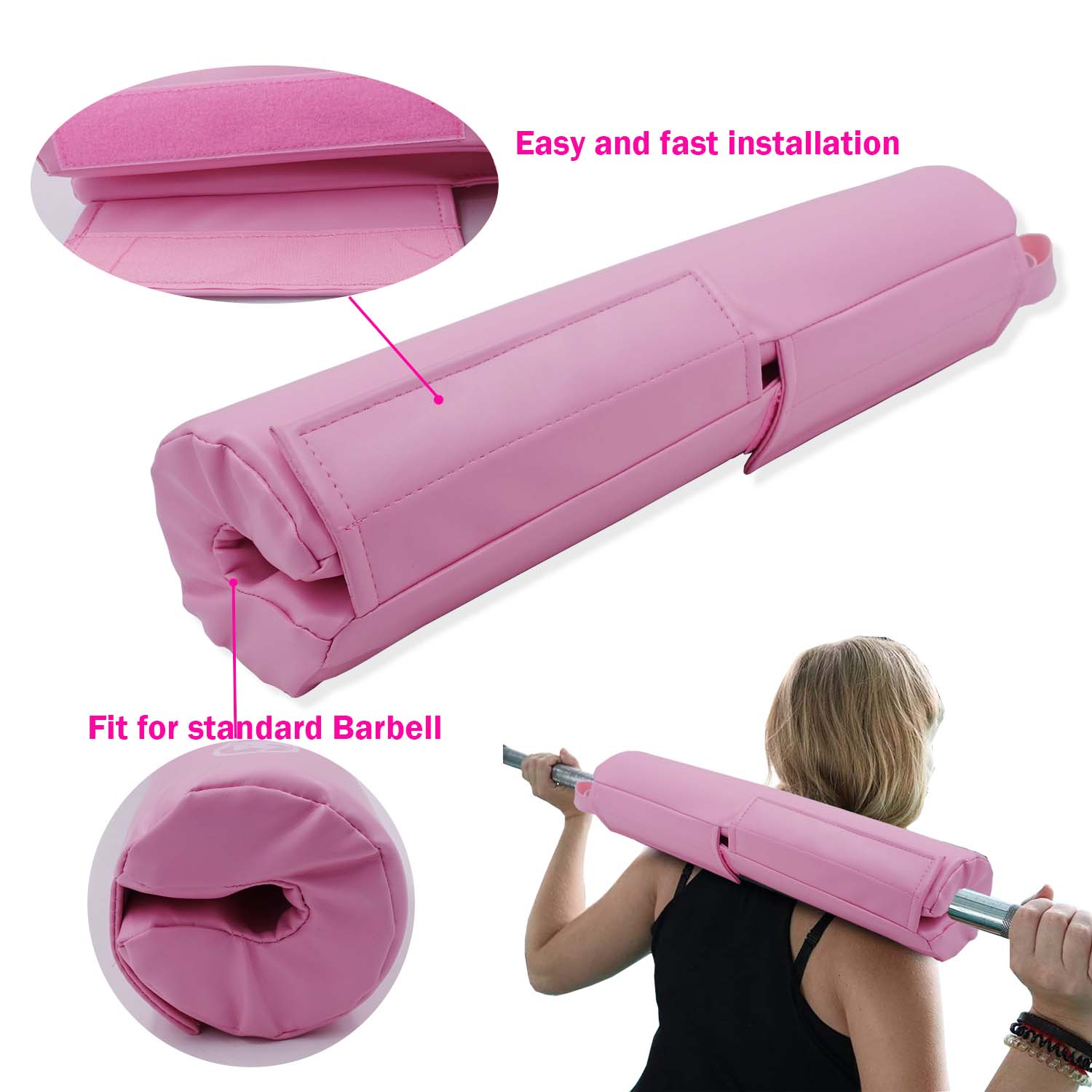 Hip Thrust Barbell Squat Pad Foam PU Leather Multifunction Pad for Gym Weightlifting Training Yoga Exercise Protective Equipment