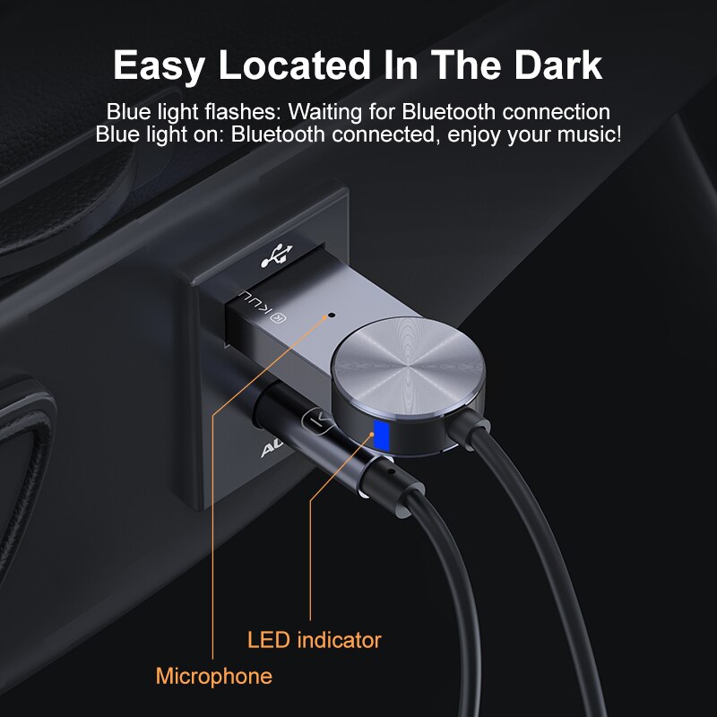 Microfono USB Adattatore Bluetooth Audio Con Jack 3.5mm, Per Auto, Casa, TV, PC, Fino A 6 Ore Di Autonomia Kit Bluetooth Musica Wireless Microfono USB Adattatore Bluetooth Audio Con Jack 3.5mm, Per Auto, Casa, TV, PC, Fino A 6 Ore Di Autonomia Kit Bluetooth Musica Wireless