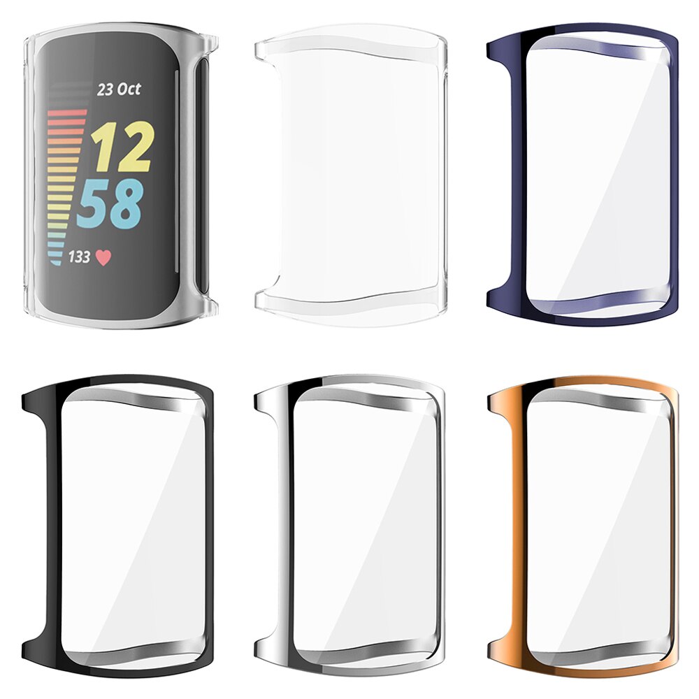 Screen Protector Case Voor Fitbit Lading 5 Ultra Slim Soft Tpu Horloge Beschermhoes Voor Fitbit Charge5 Bumper Shell Accessoires